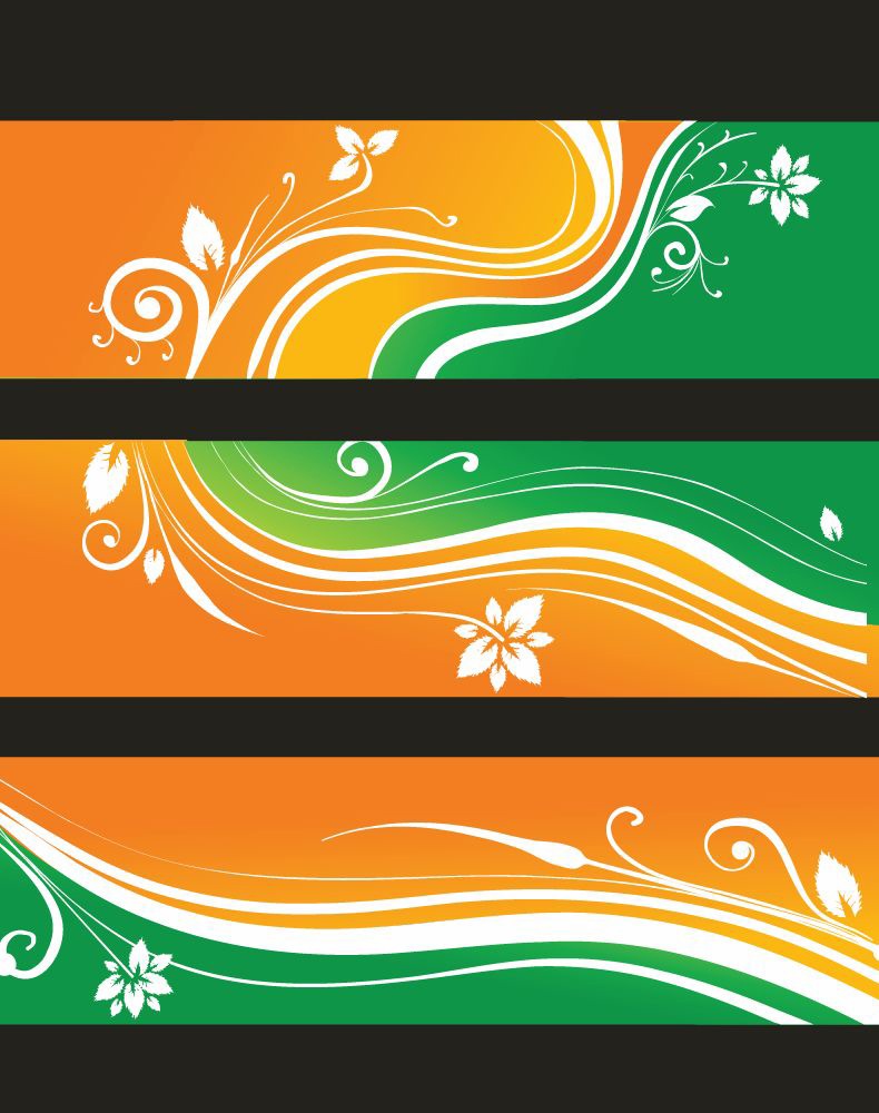 Free Flower Banners Vector Illustration