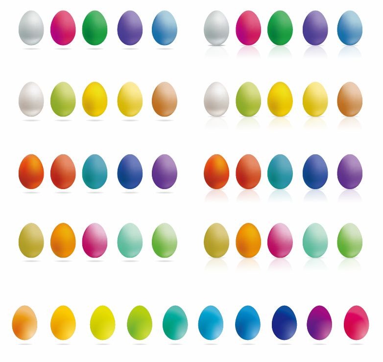 Colorful Easter Eggs Vector Graphic