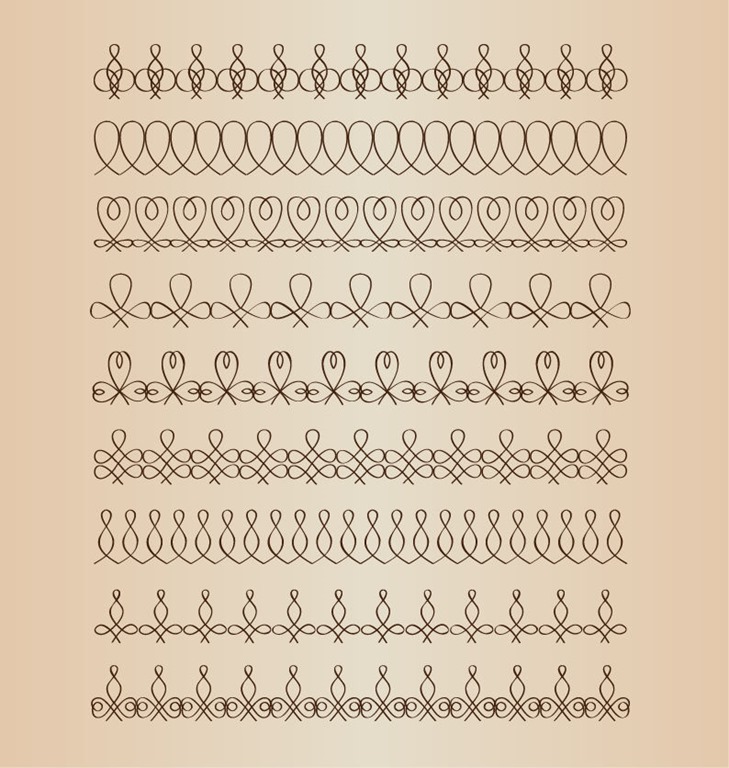 Vector Line Border Set Design Element