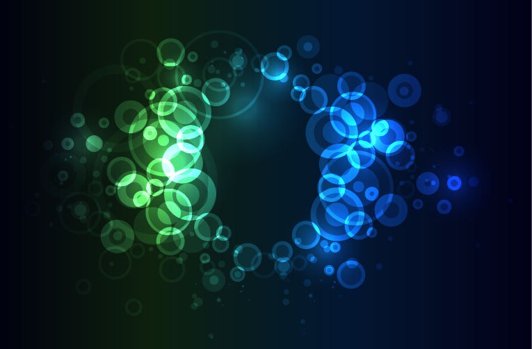 Bright Colorful Abstract Bokeh Circles Background