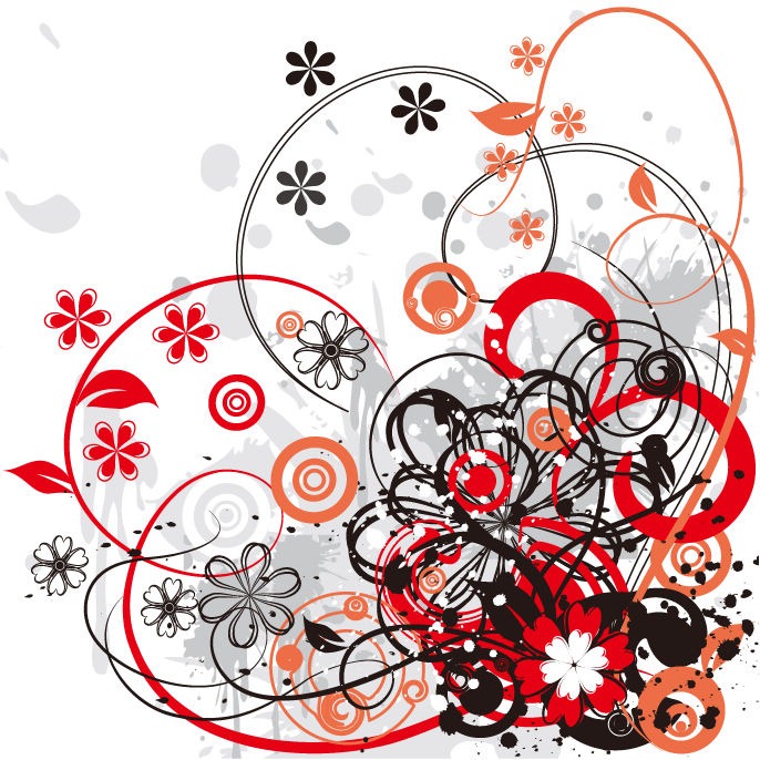 Floral Abstract Vector Background Graphic