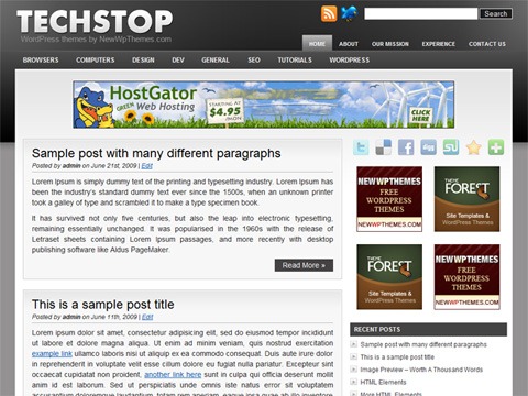 Free WordPress Theme - Tech Stop