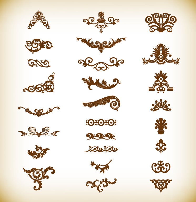 Decorative Elements Set Vector Graphics