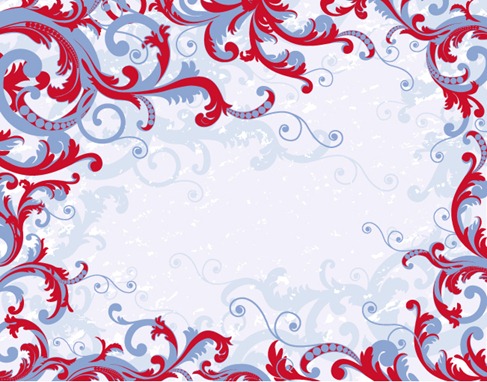 5 classic lace pattern vector material