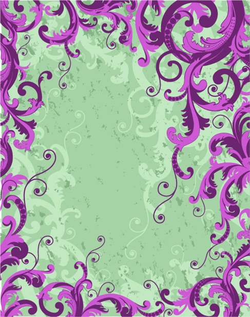 5 classic lace pattern vector material