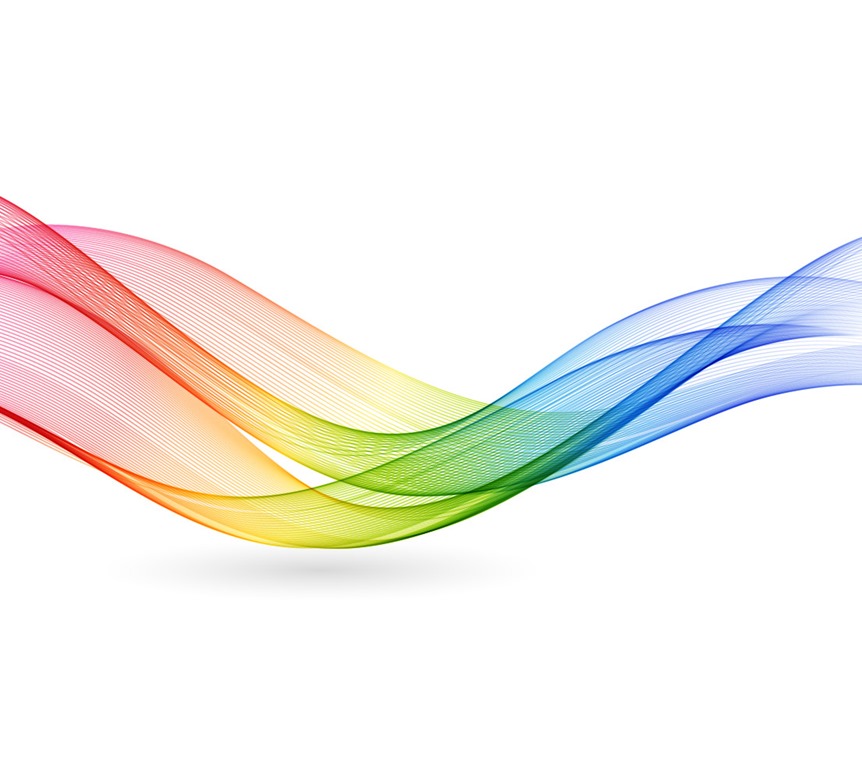 Abstract Colorful Rainbow Wave Vector Background