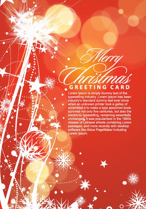 Merry Christmas Greeting Card Vector Illustration