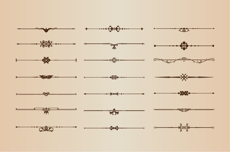 Vector Set of Page Decoration Elements