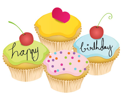 Lovely Little Birthday Cake Vector