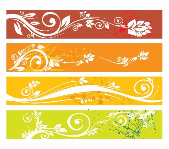 Free Floral Website Banners Vector Graphic