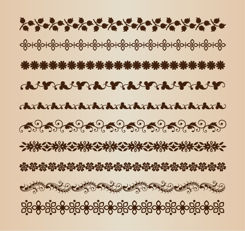 Retro Border Vector Set