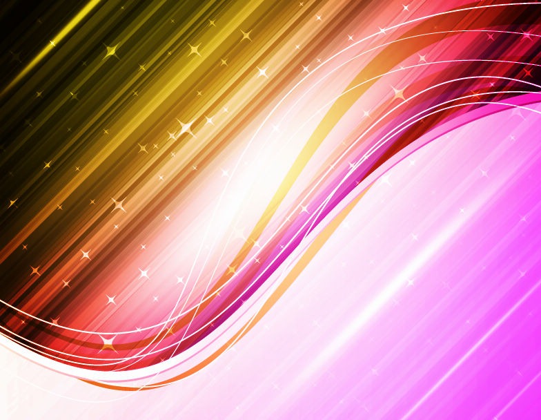 Abstract Colorful Waves Vector