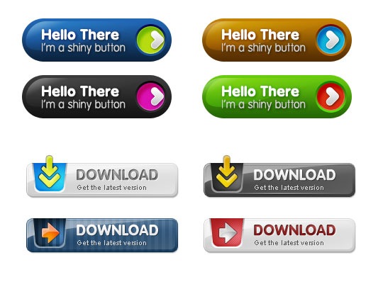 Web Button Set PSD