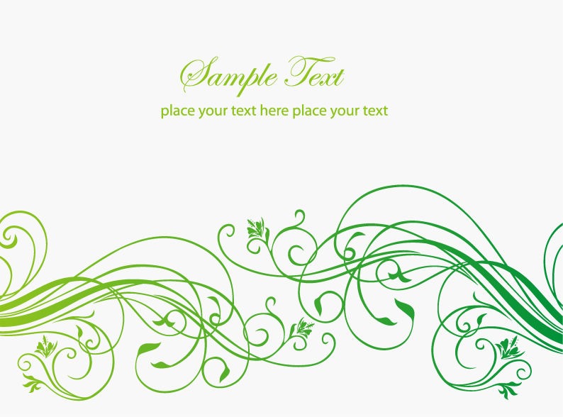 Abstract Floral Background with Place for Your Text