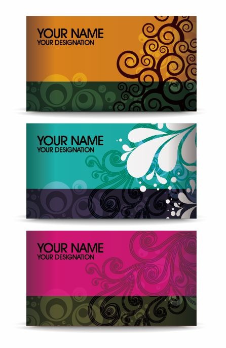 Elegant Floral Business Card Vector