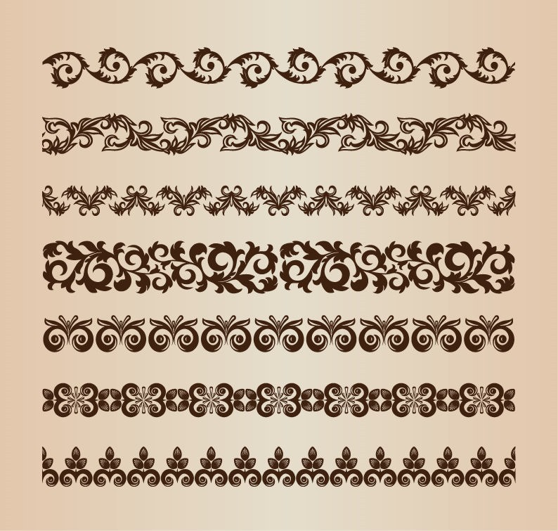 Decorative Borders Vector Set for Design