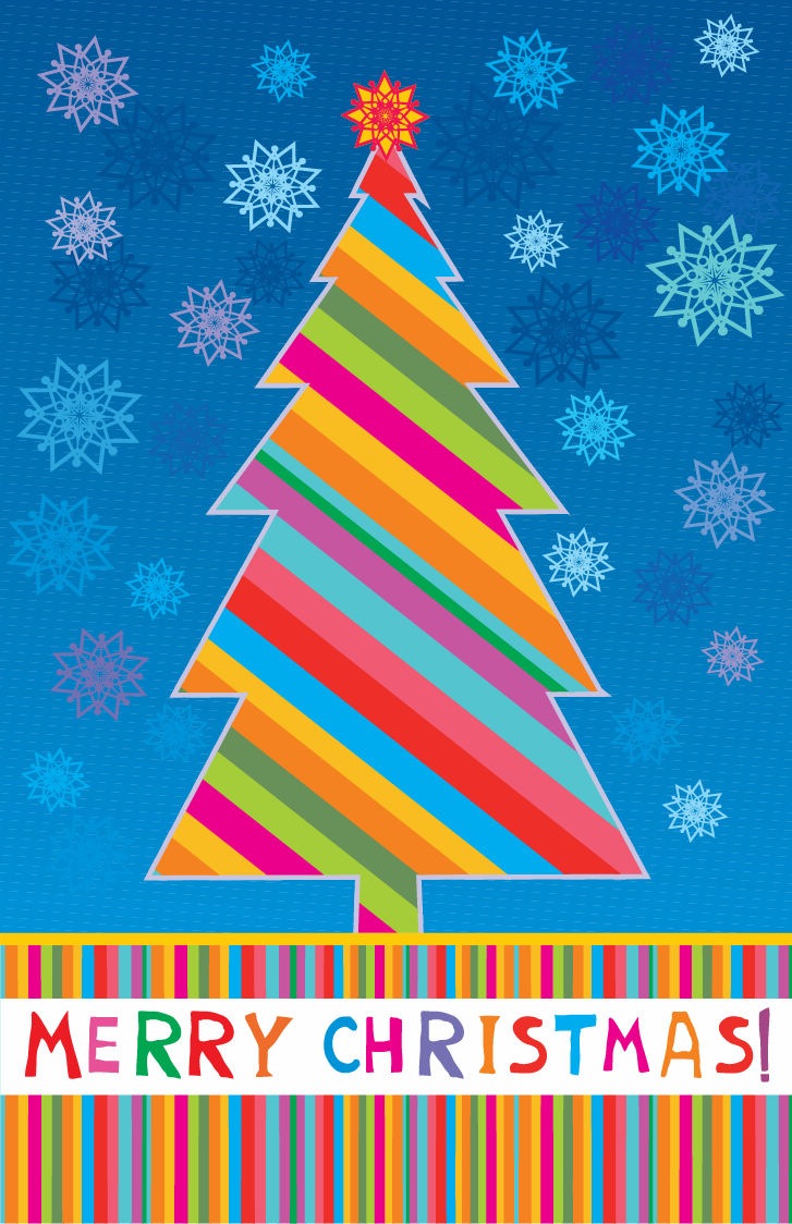Merry Christmas Greeting Card Vector Illustration