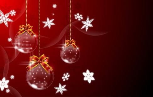 4 Christmas hanging ball Vector Graphics