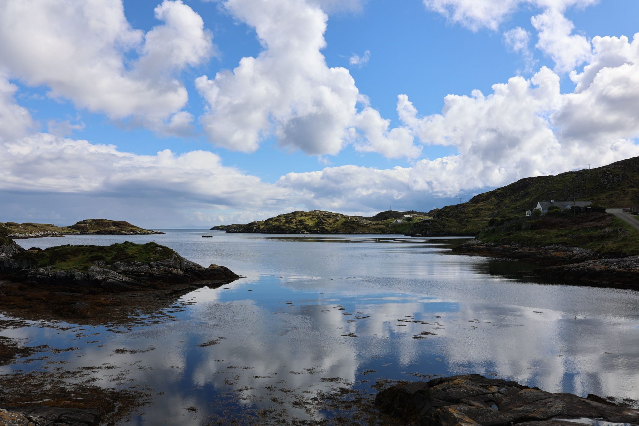 Clouds reflecting in the sea