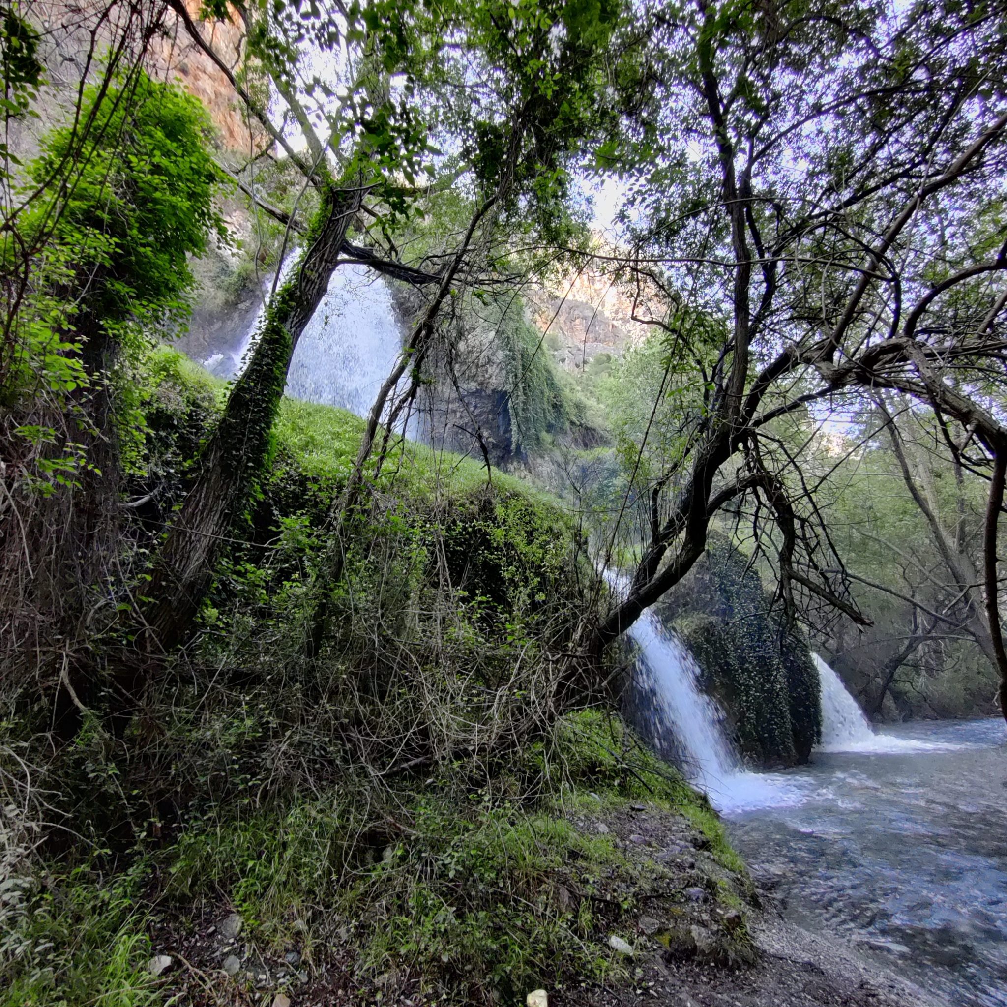 Waterfall in a river