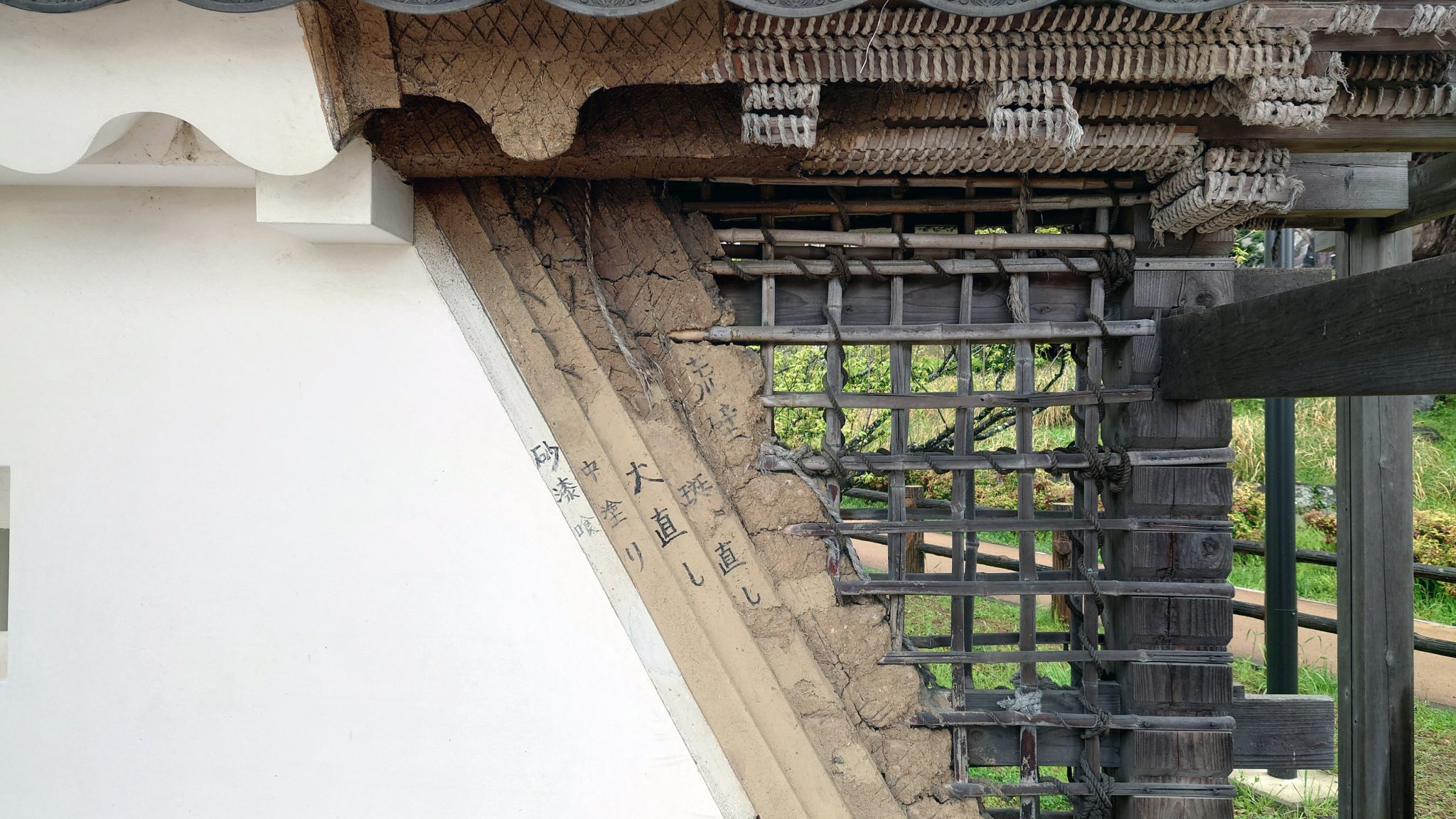 wall structure of historic castle