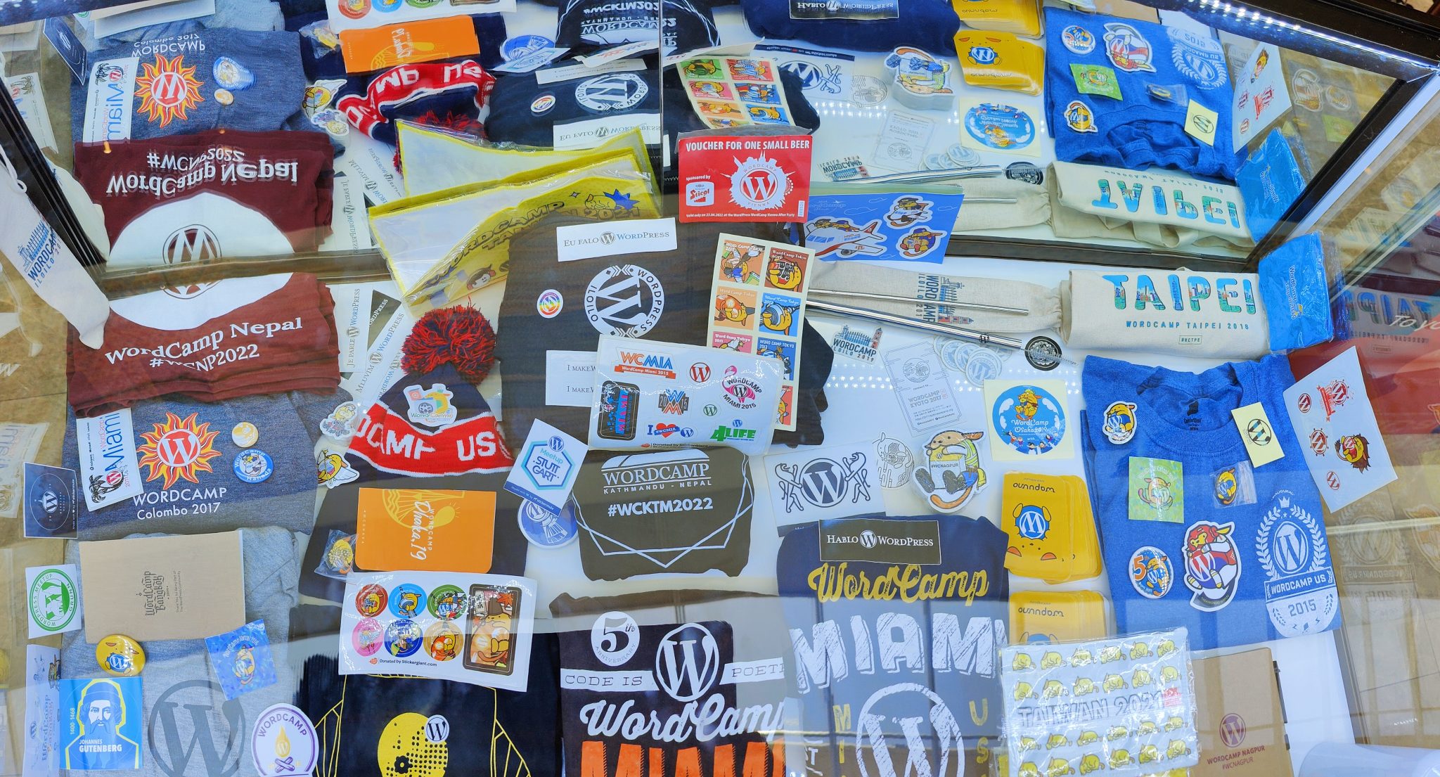 WordCamp Swags from all across the globe