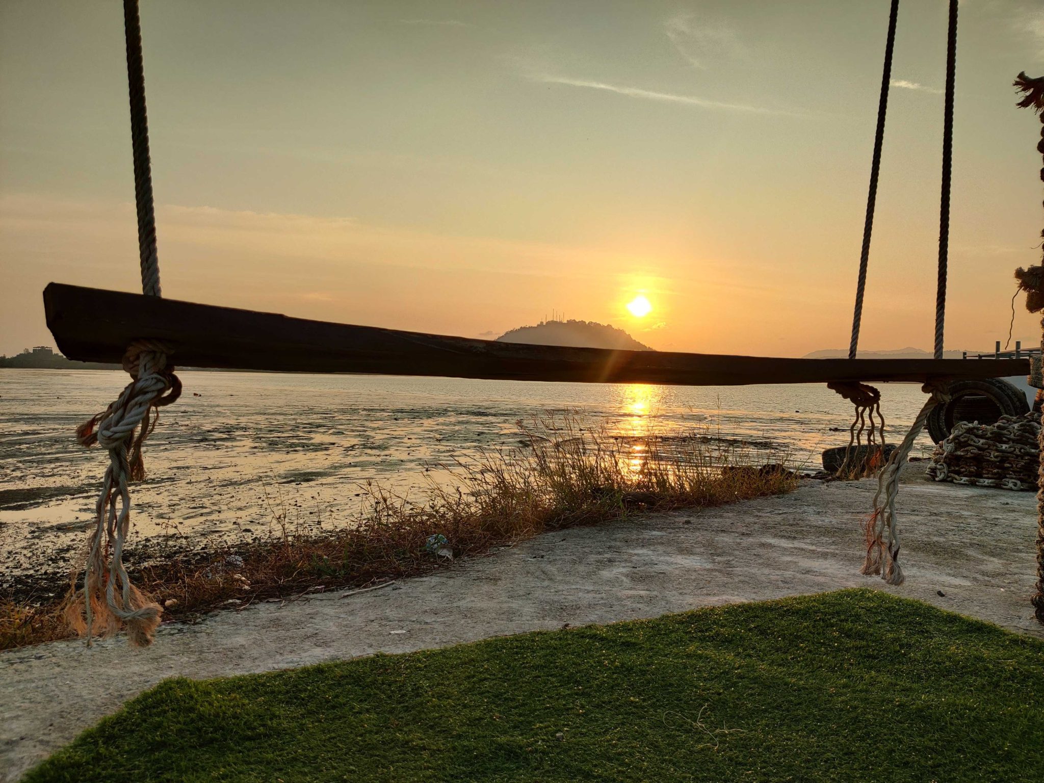 Sunset from the sea beach, Phuket, Thailand