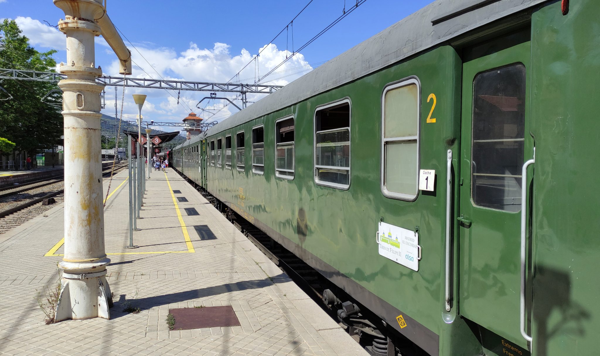 Classic train wagons at the station