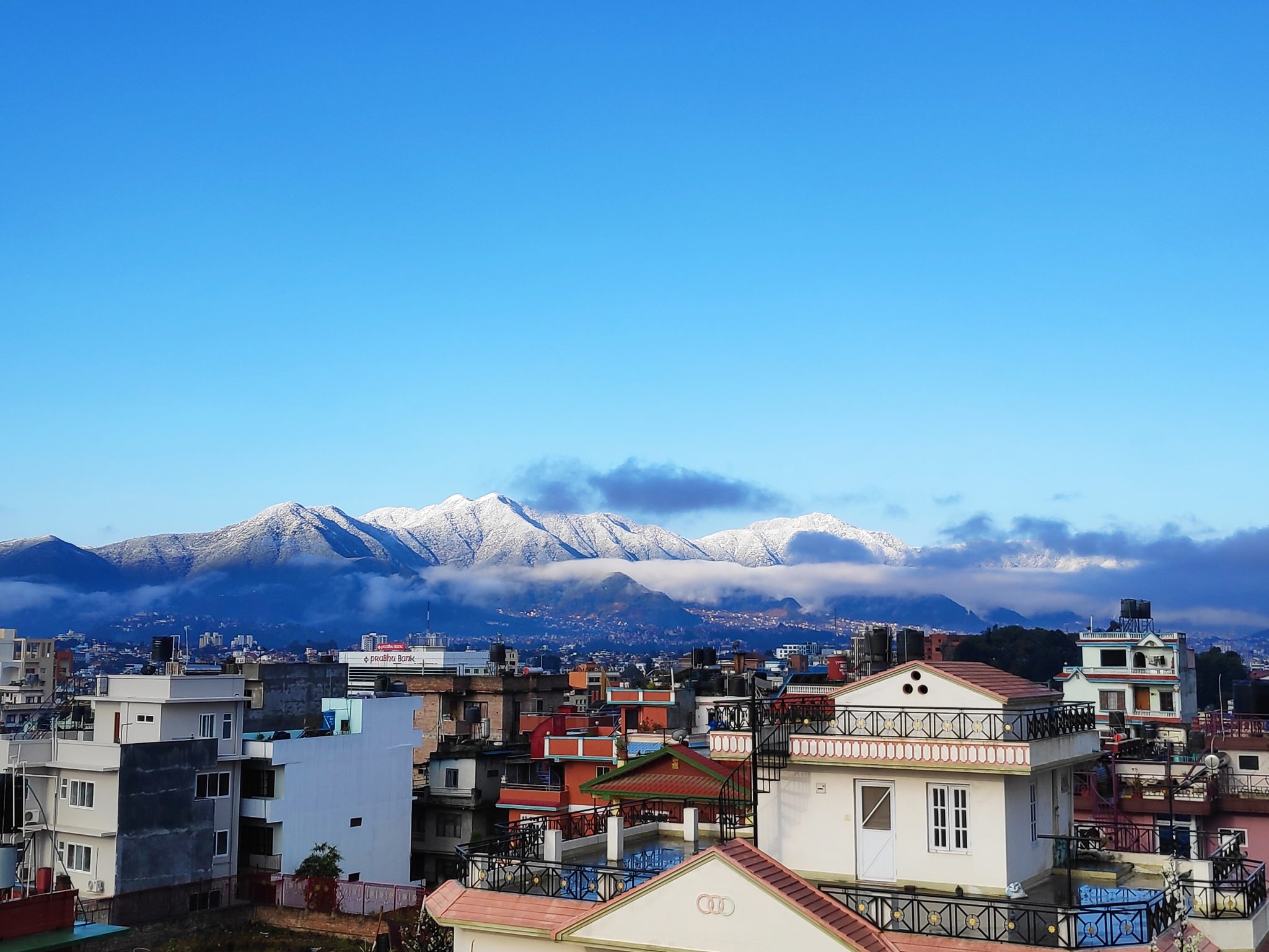 One snowy day around Kathmandu