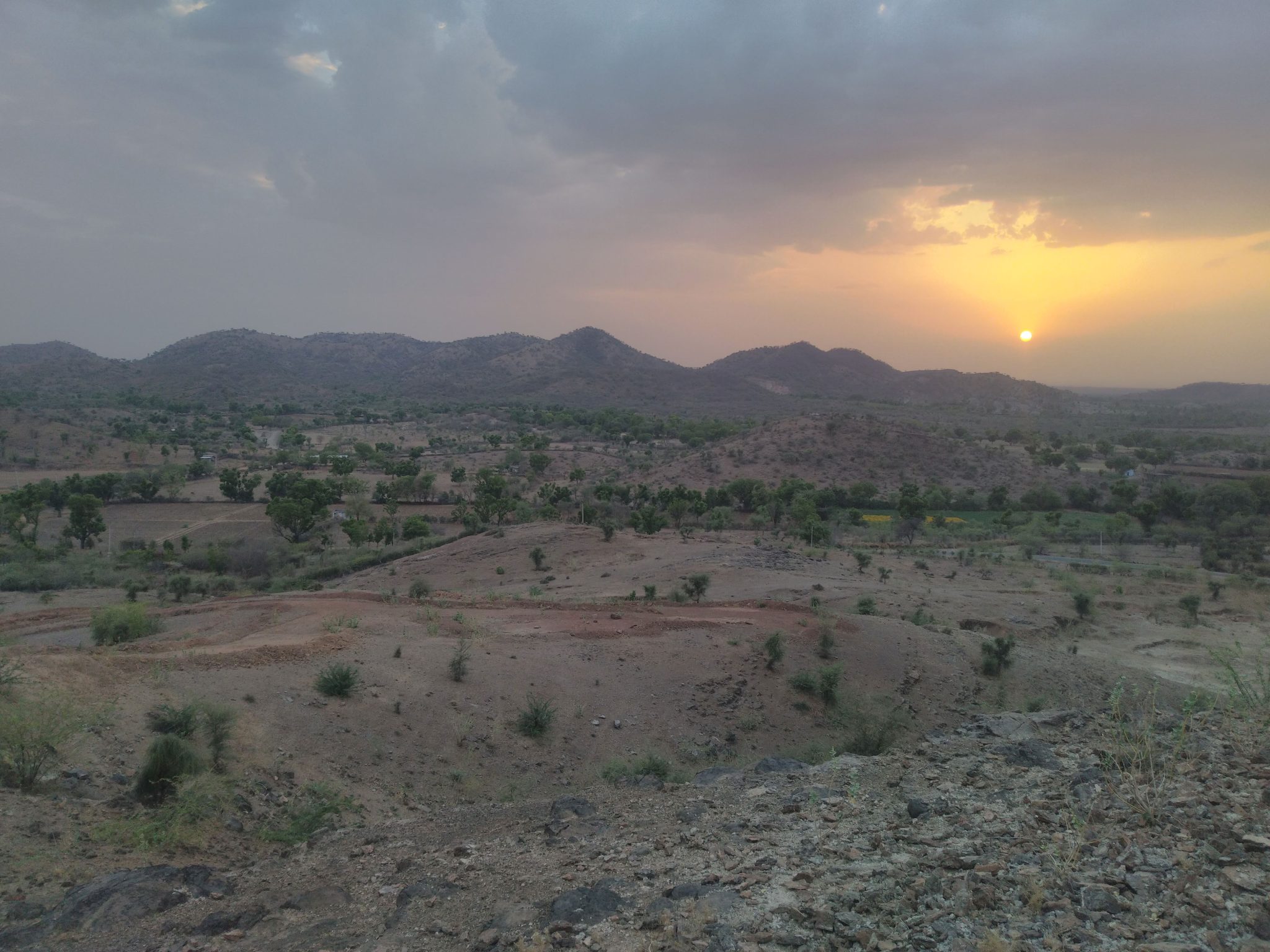 Sunset from a remote village of India