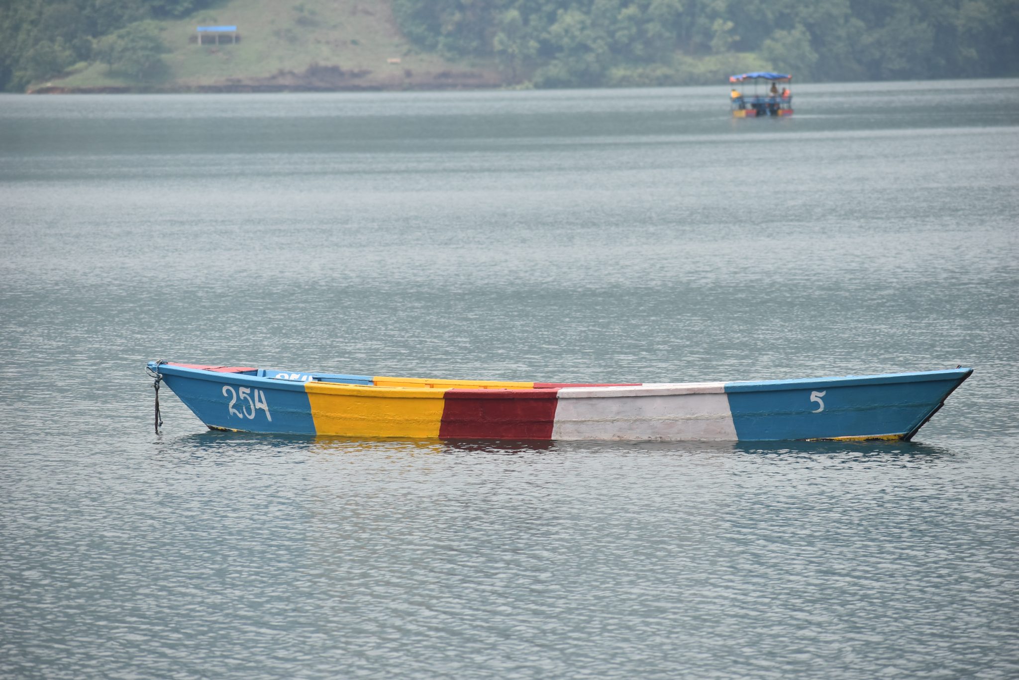 A boat in begnastal, pokhara