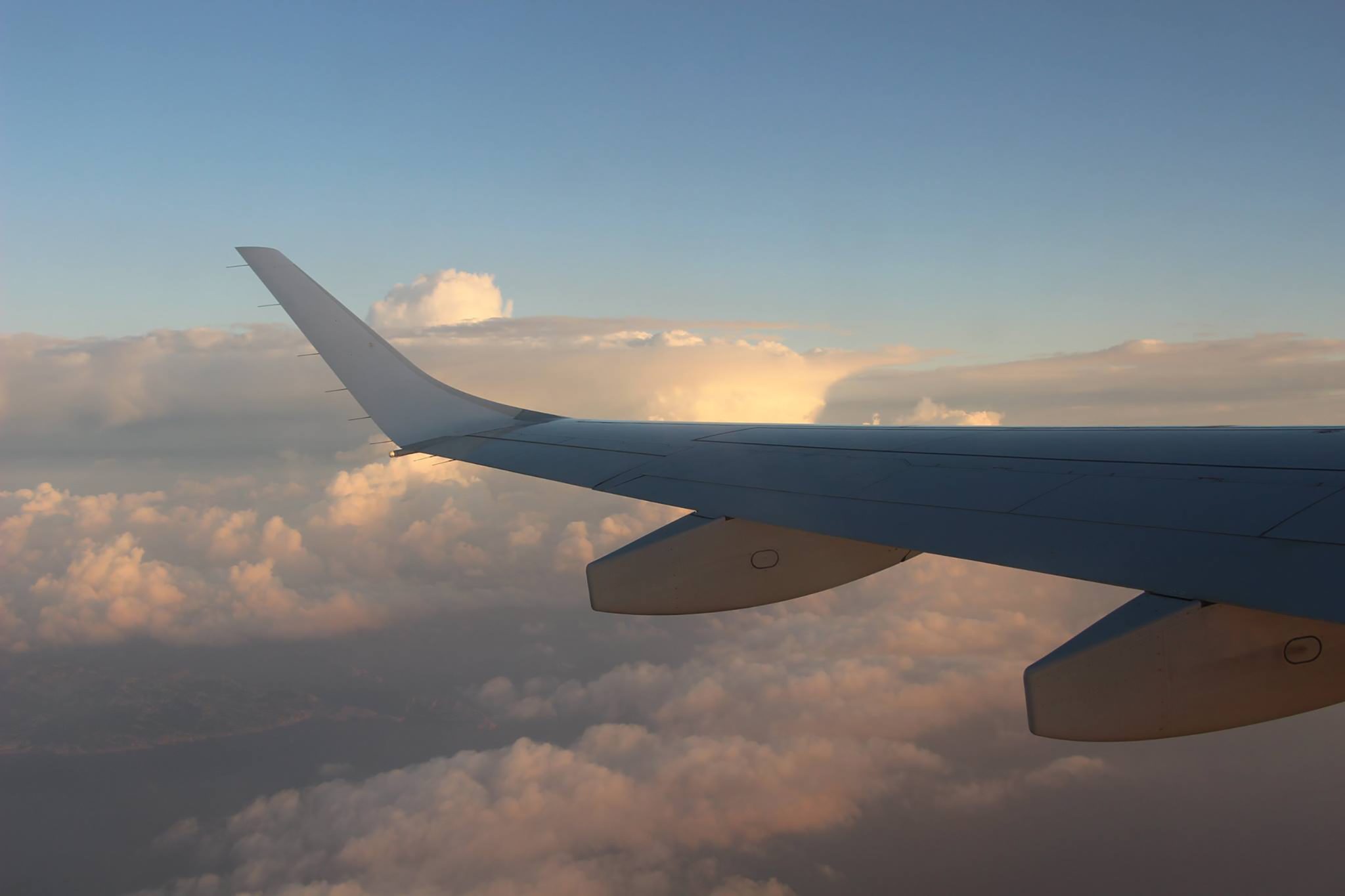 Sky and clouds view from plane