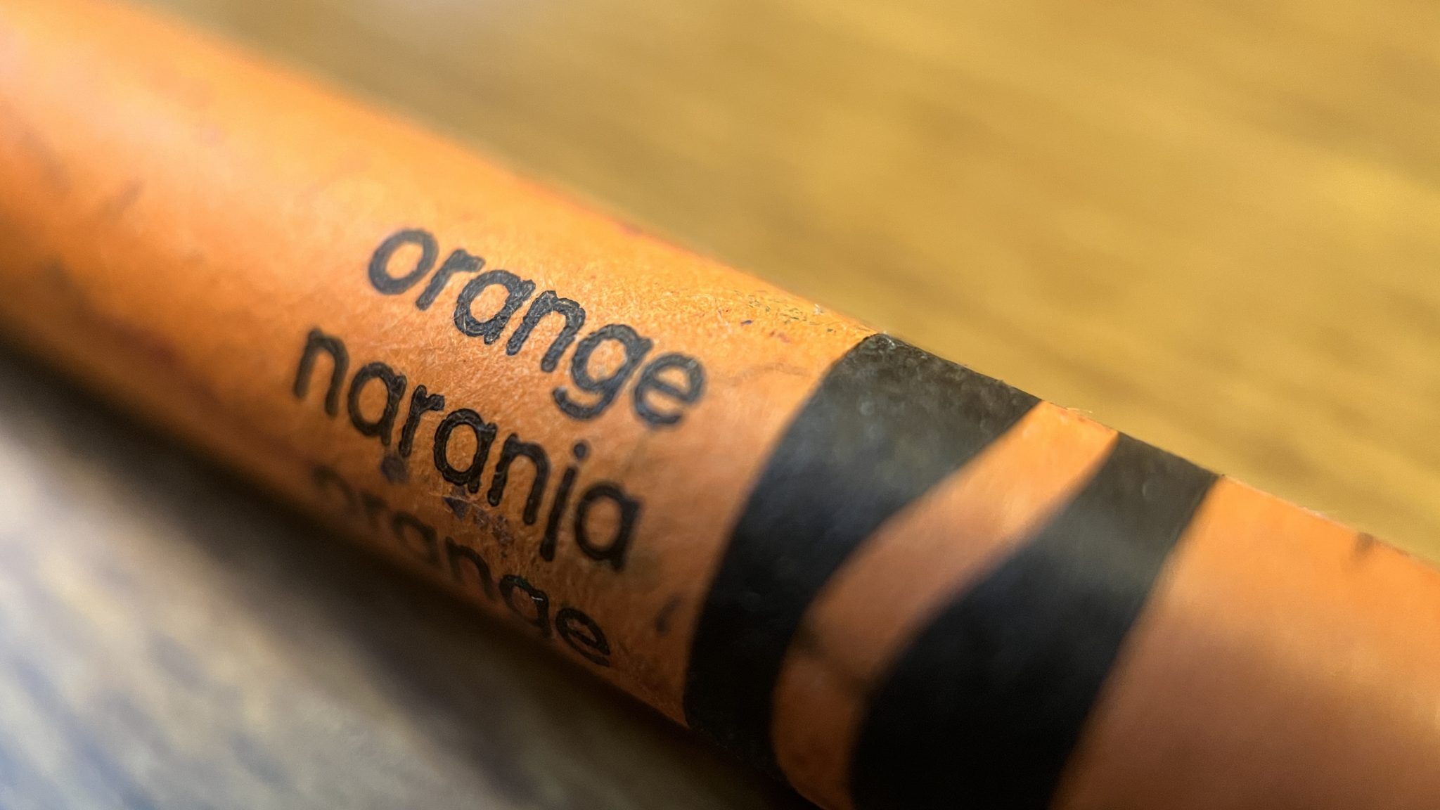 Orange crayon