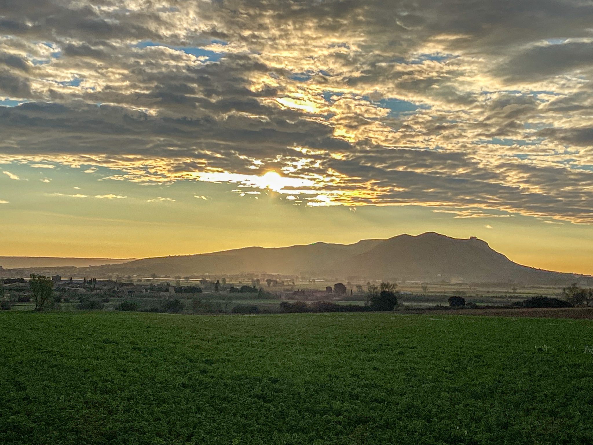Golden Hour Over Tranquil Countryside