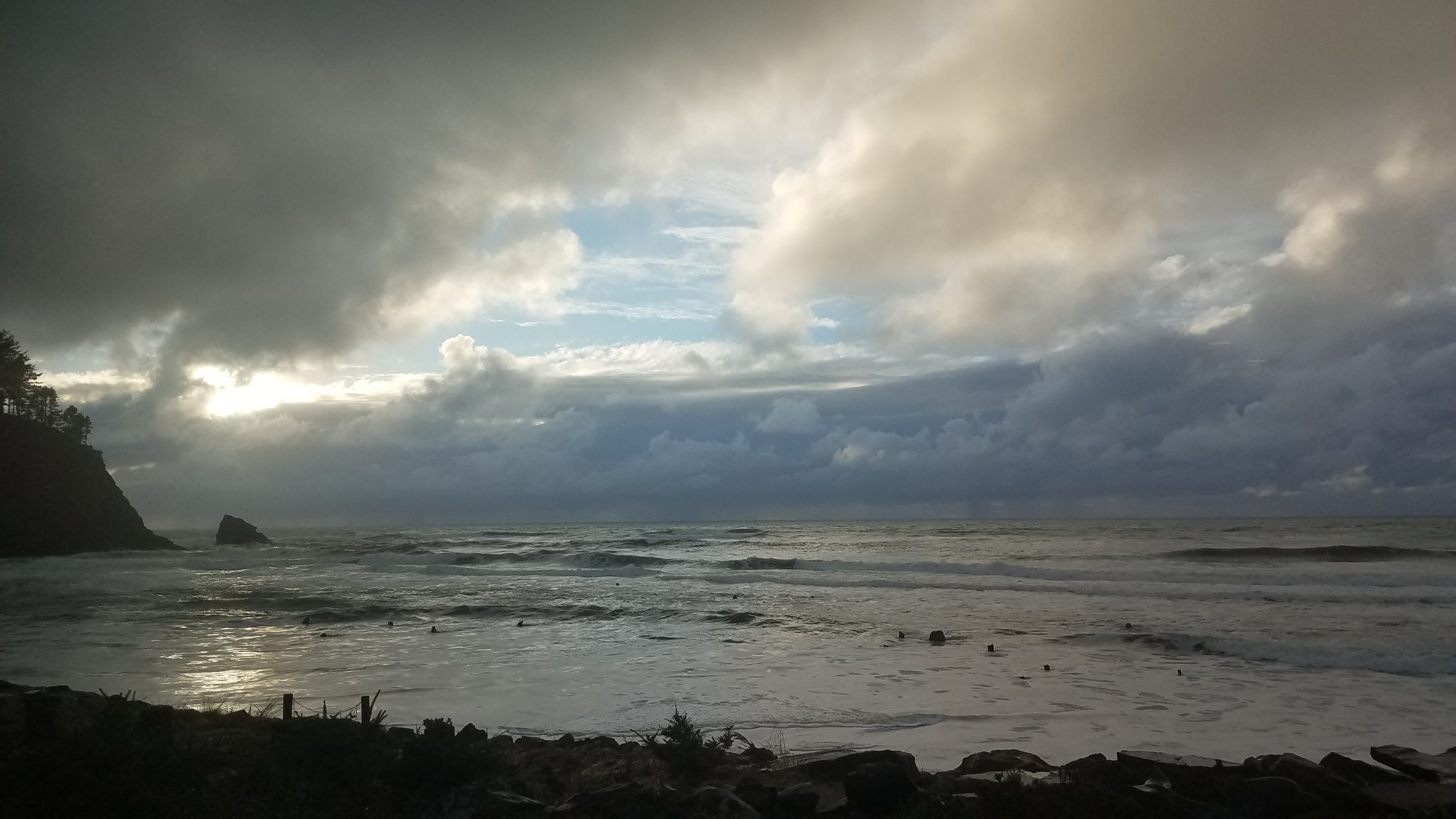 Storm over the Pacific Ocean