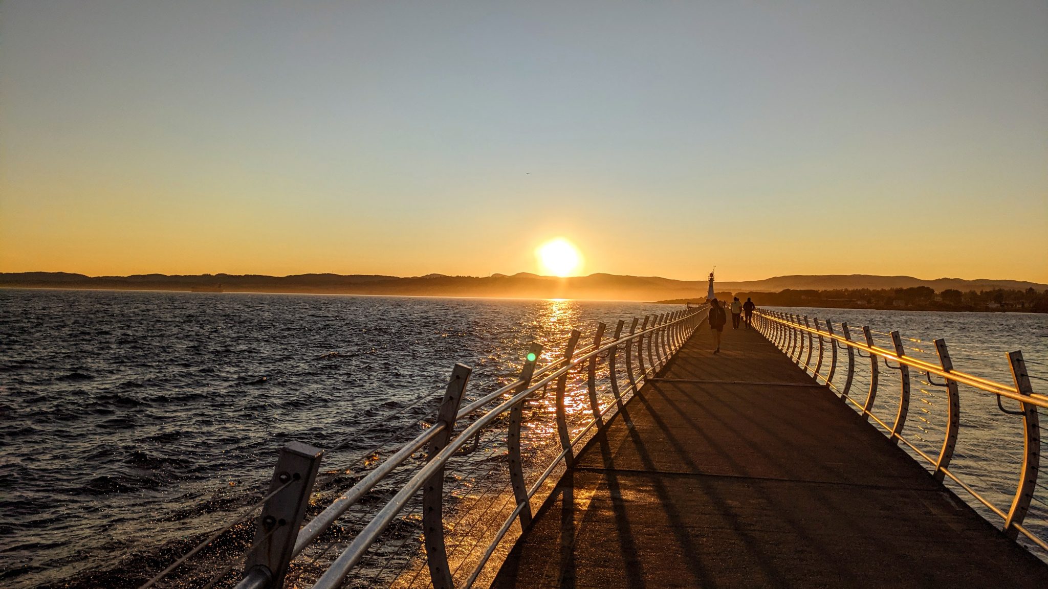 The Ogden Point Breakwater at Sunset in Victoria, British Columbia, Canada