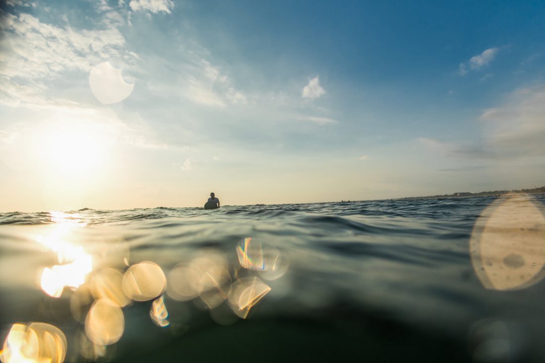 Surfer Waiting for Waves Bokeh