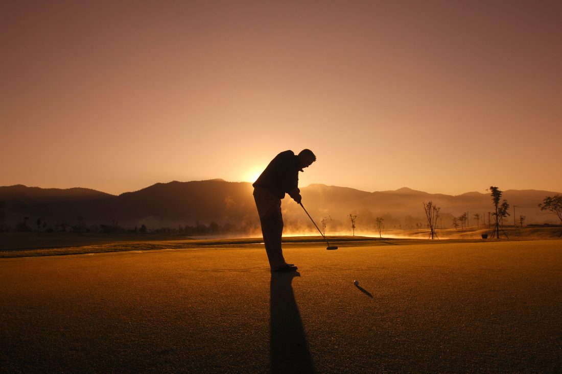 Man Playing Golf