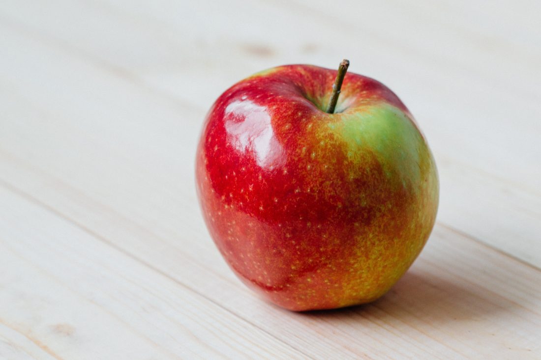 Single Red Apple