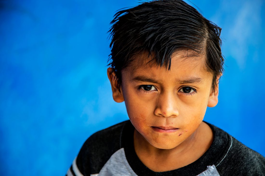 Boy on Blue