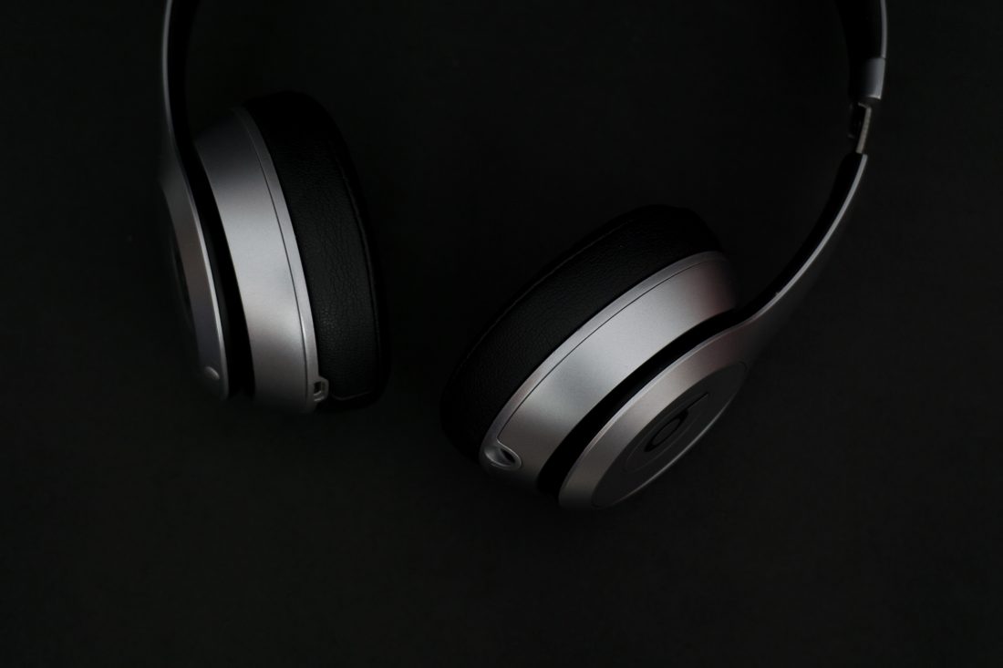 Headphones on Black