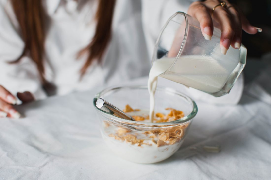 Woman with Breakfast Cereal
