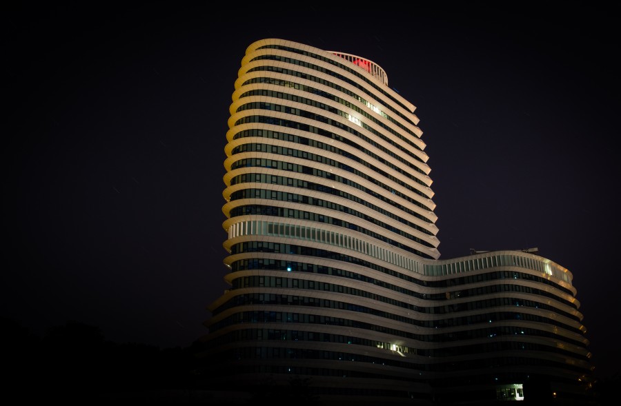 Office building at night