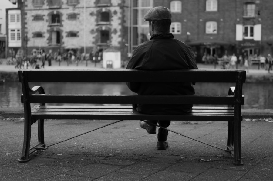 Man on a bench