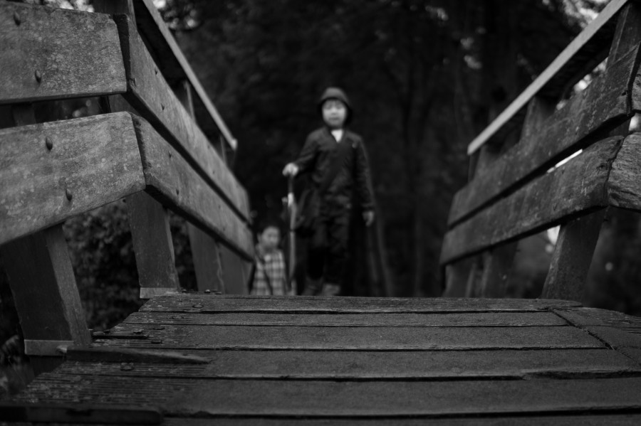 Little boy and the bridge
