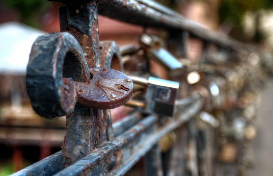 Locks on a bridge
