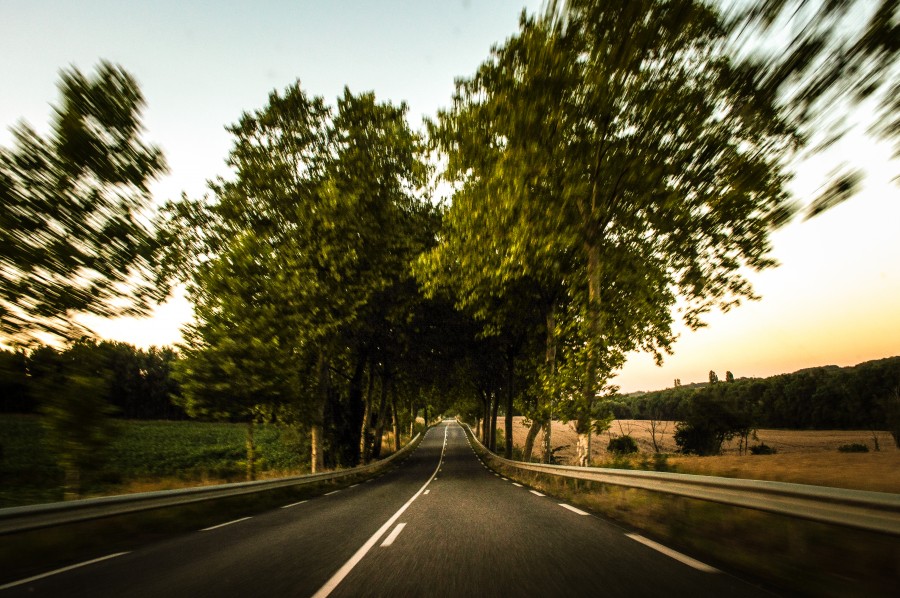 Road in motion