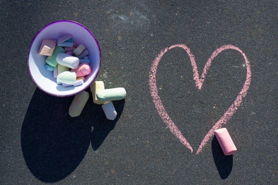 Crayon heart