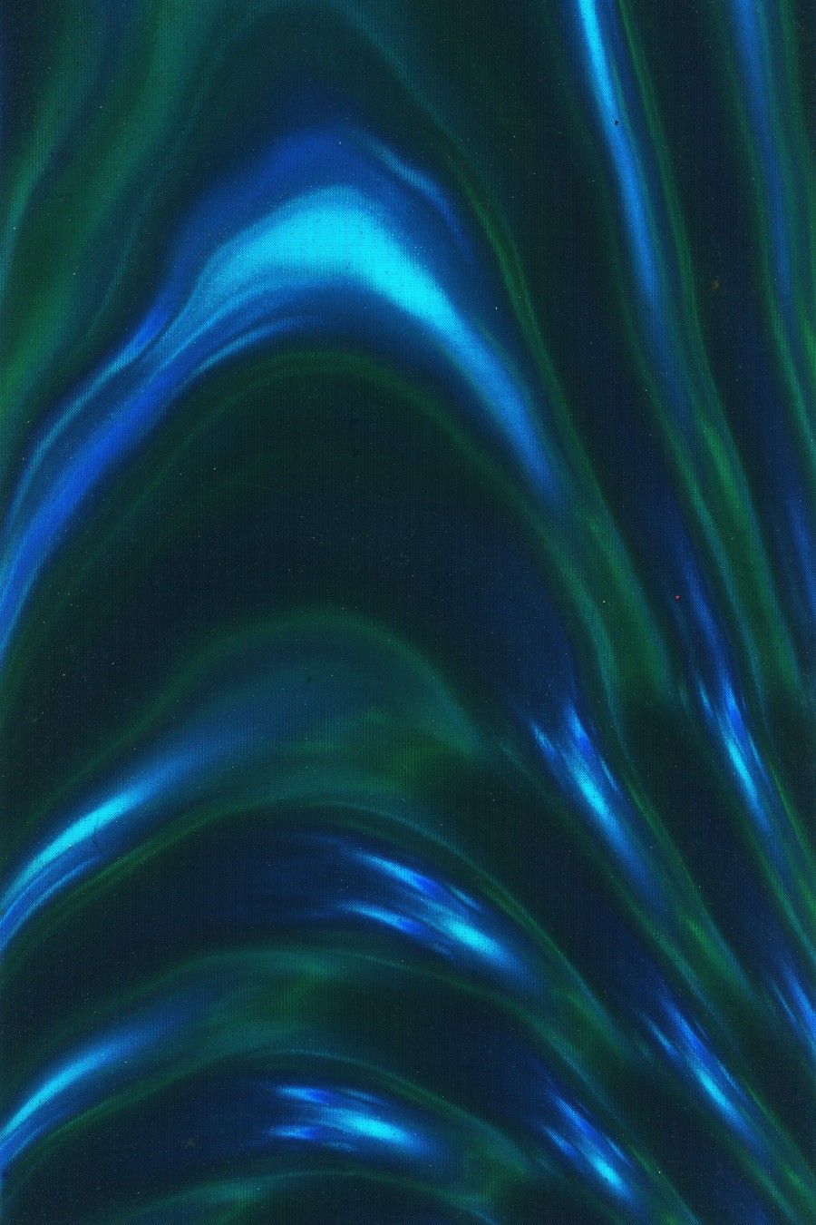 wavy blue-green foil