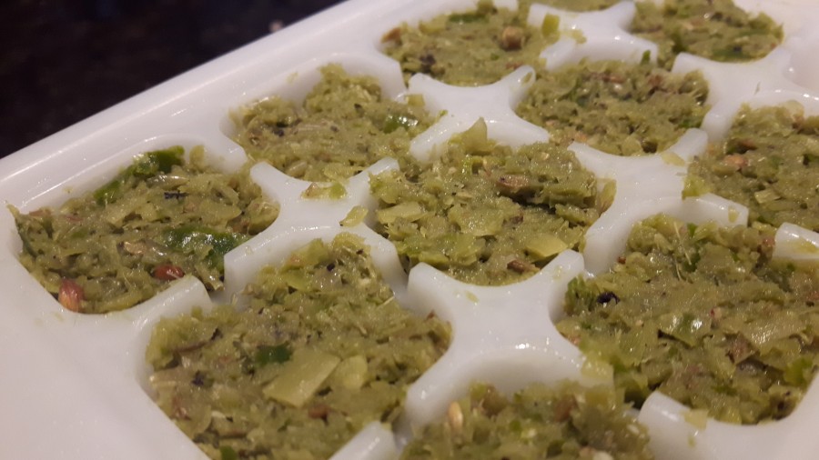 home made Thai green curry paste